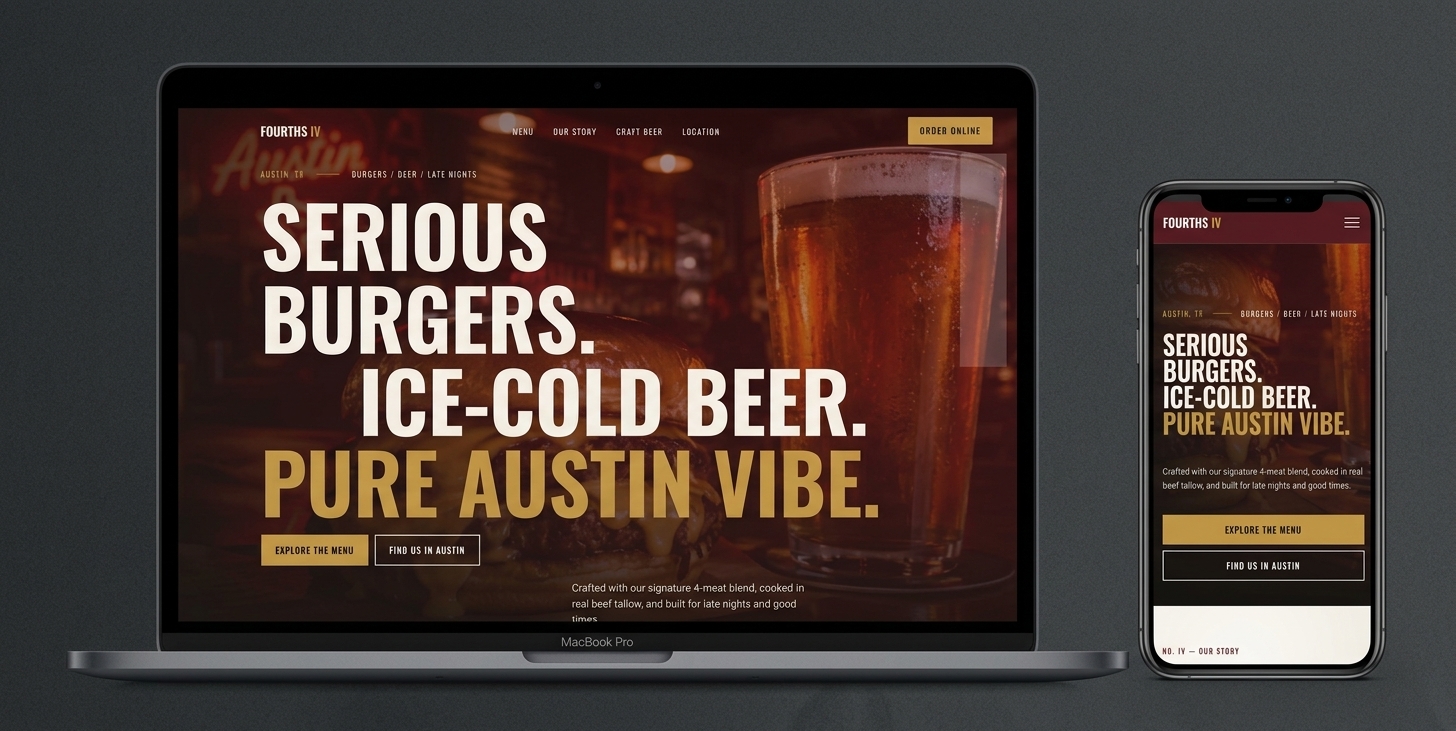Fourths — Burger Place interface