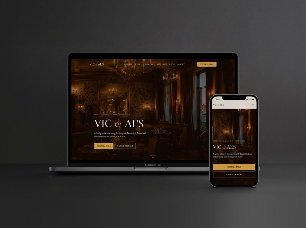 Vic and Al's — Web Application interface